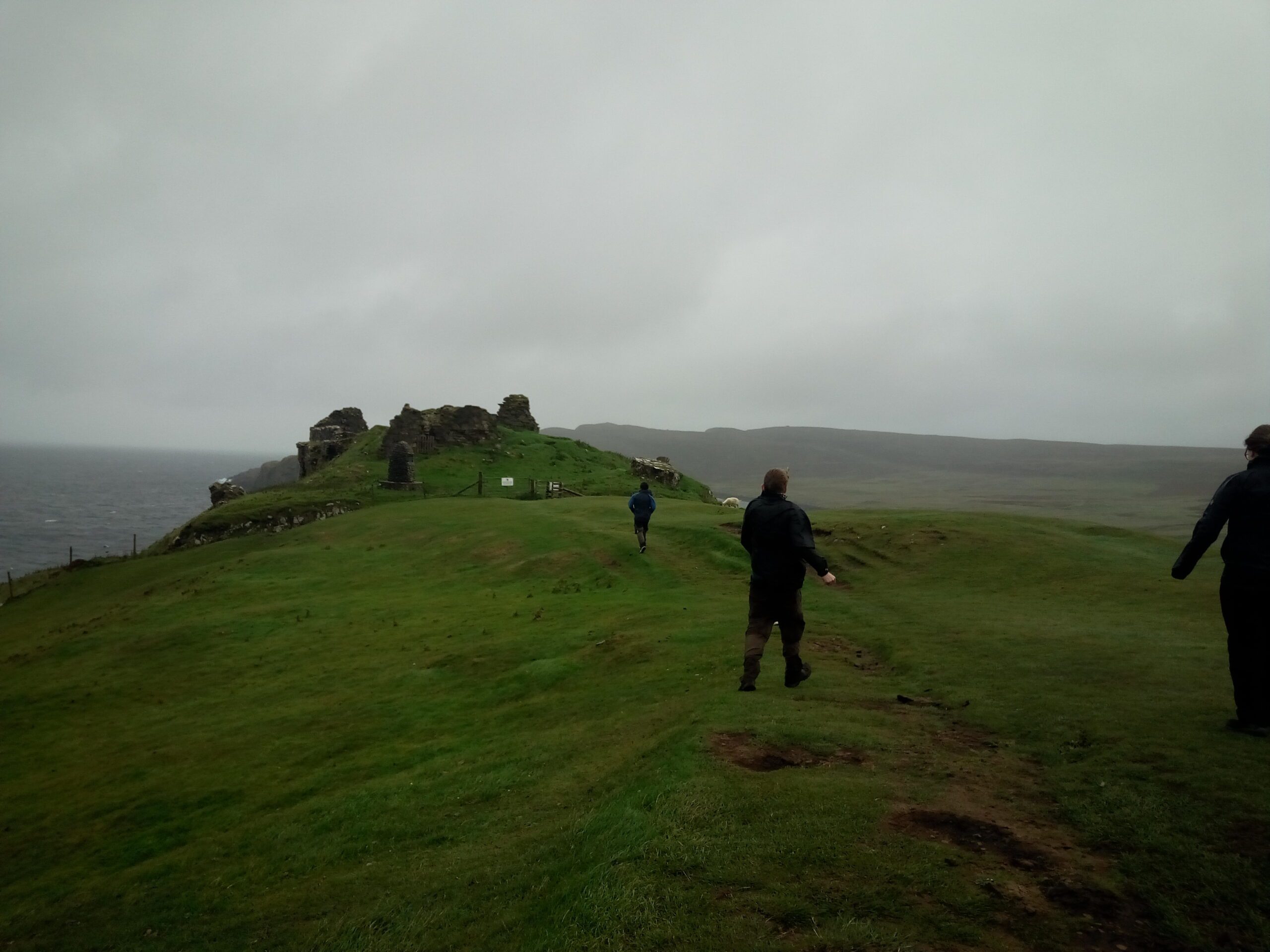 Getting Blown About At Duntulm Castle